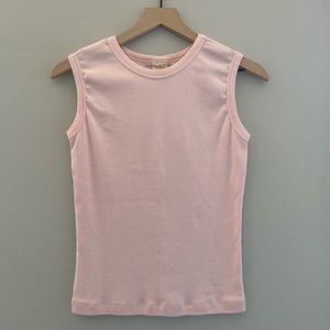 Nu Swim Organic Cotton Shell Tank in rose pink